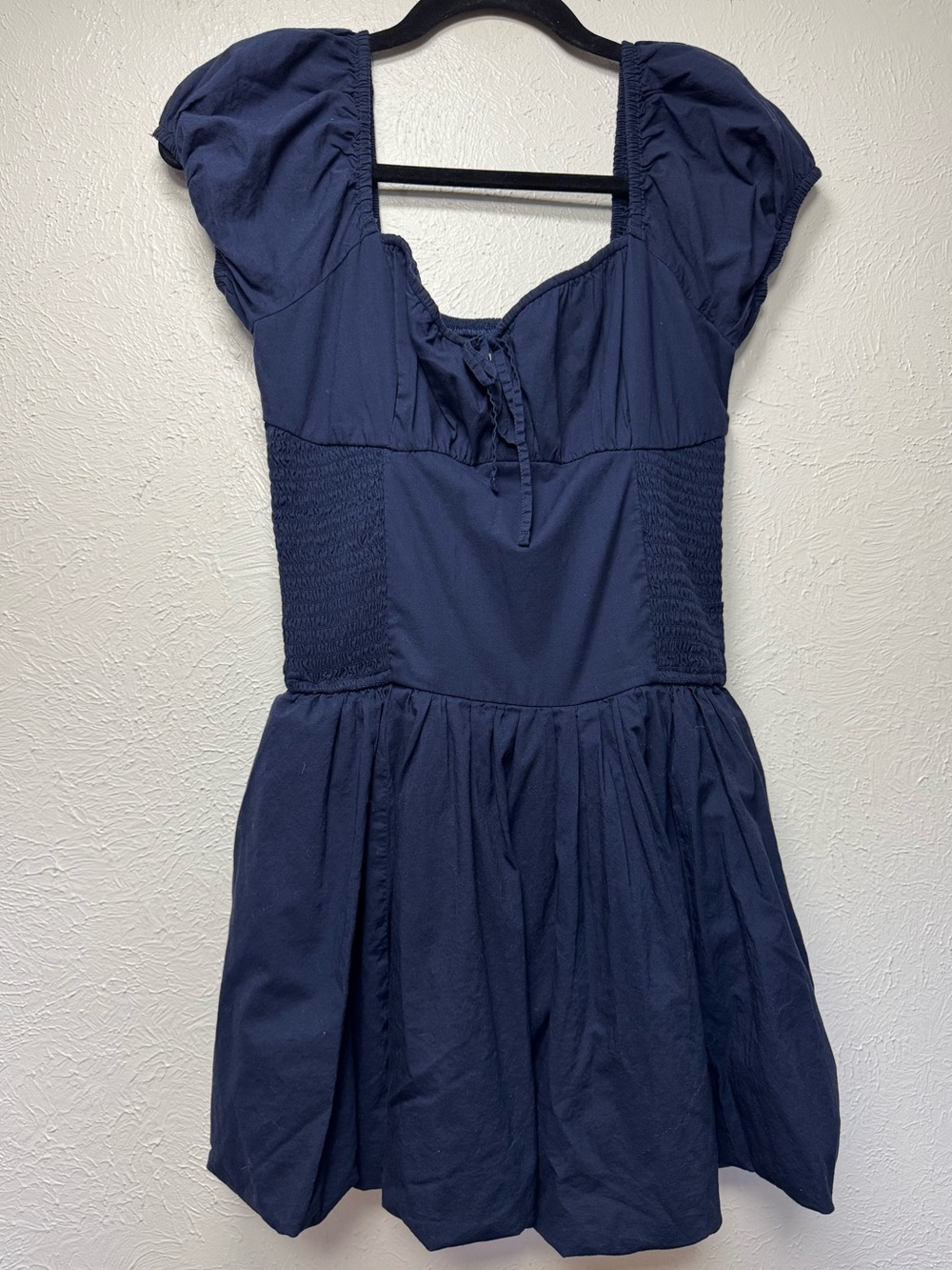 HOLLISTER Navy Blue Skort Bubble Skirt Mini Romper